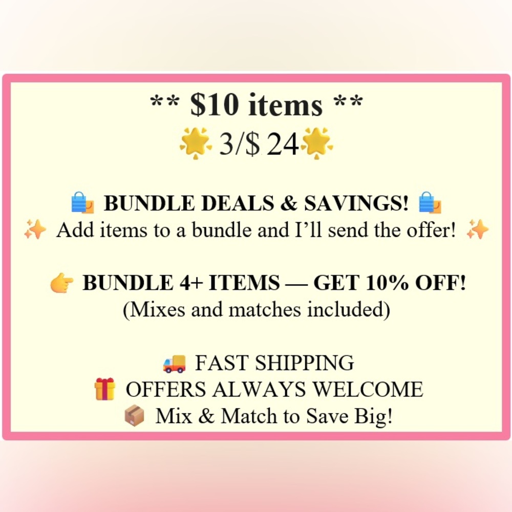 $10 items 3/$24